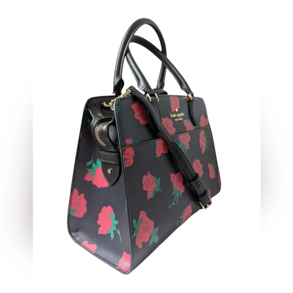 Kate Spade Madison Rose Toss Printed Medium Satchel